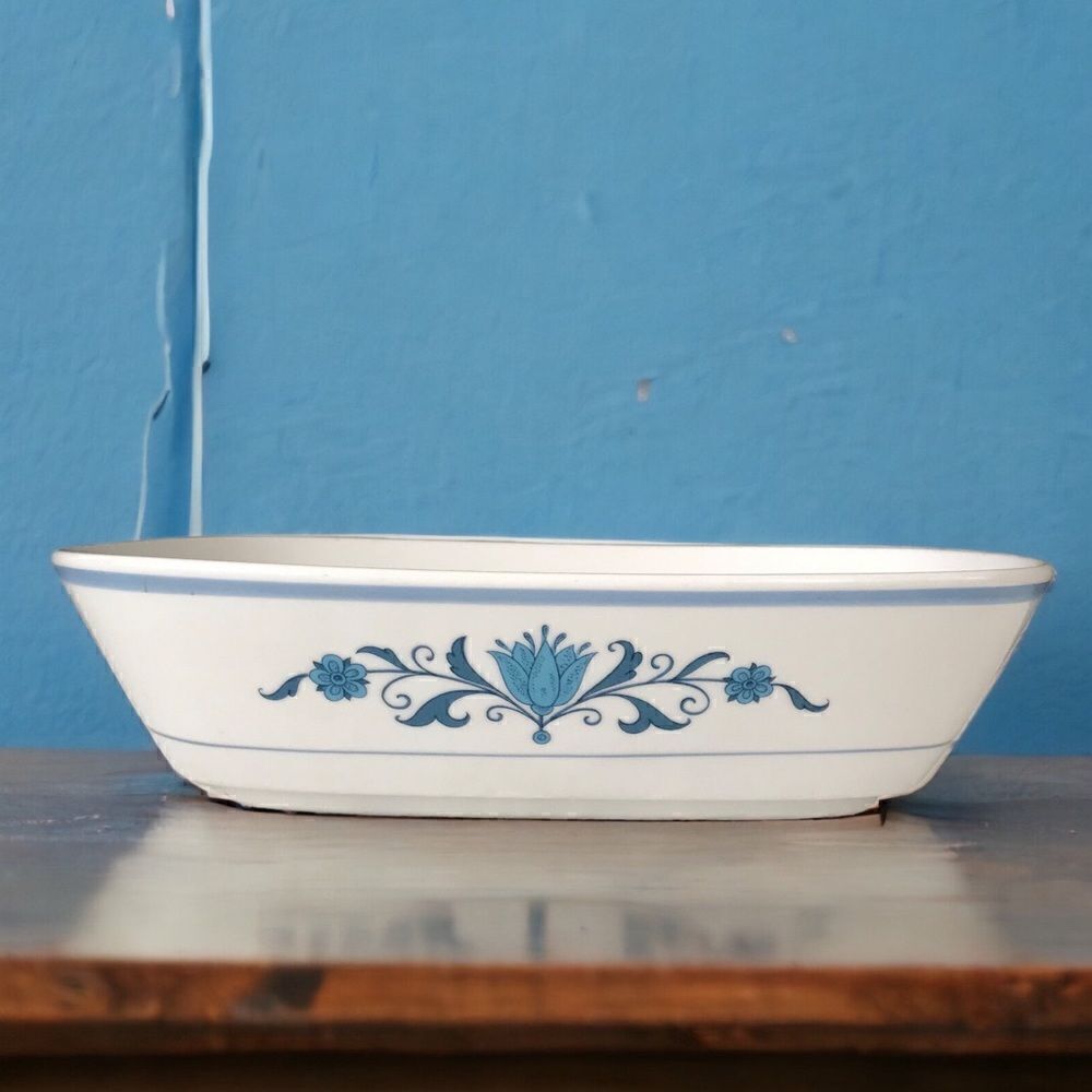 Vintage Noritake  Progression China Blue Haven 9” Oval Vegetable Dish